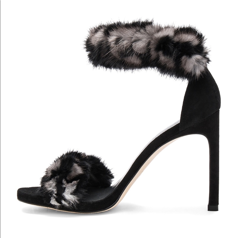Seen on Gigi Hadid NWT Stuart Weitzman Mink Heels